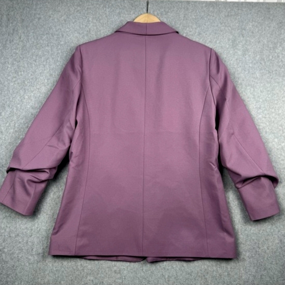 Dusty Purple Ruched Sleeve Woman's "Ee▪︎Some" Blazer - Size Lg. (NWT) - Picture 2 of 10